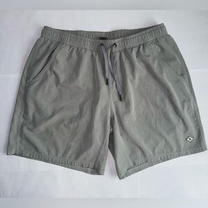 Mens Burlebo Athletic Shorts Lined 2-in-1 Gray sz M / 7" inseam
